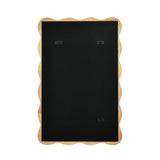 Decorative Wavy Edge Wall Mirror- Brown