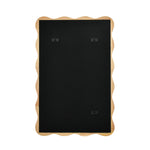 Decorative Wavy Edge Wall Mirror- Brown