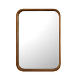 Decorative Rectangular Wall Mirror- Dark Walnut