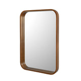 Decorative Rectangular Wall Mirror- Dark Walnut