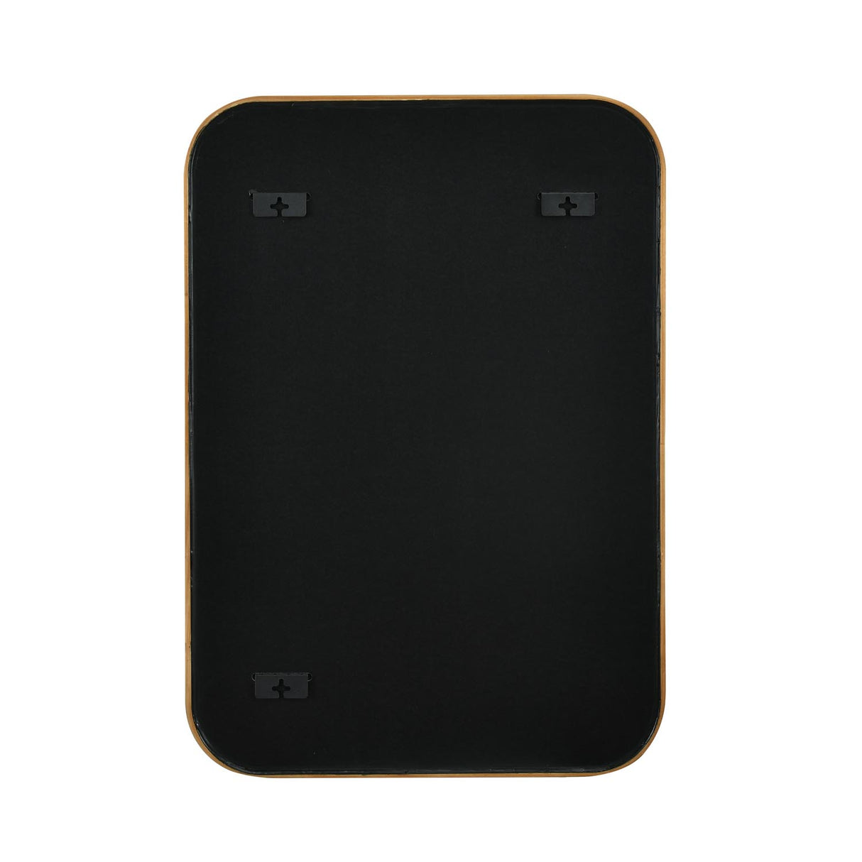 Decorative Rectangular Wall Mirror- Dark Walnut