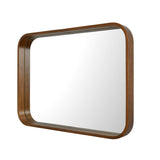 Decorative Rectangular Wall Mirror- Dark Walnut