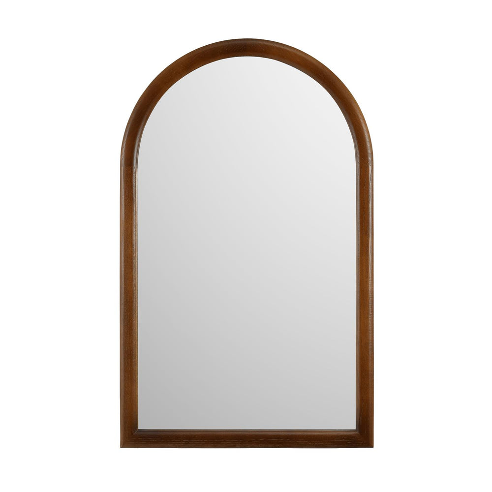 Decorative Arch Wall Mirror- Dark Walnut