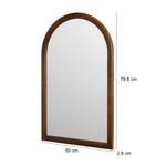 Decorative Arch Wall Mirror- Dark Walnut
