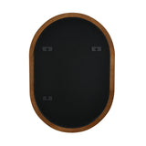 Decorative Oval Wall Mirror- Dark Walnut