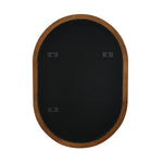 Decorative Oval Wall Mirror- Dark Walnut