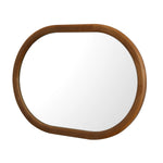 Decorative Oval Wall Mirror- Dark Walnut
