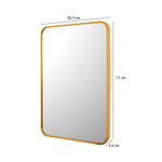 Decorative Rectangular Wall Mirror- Gold