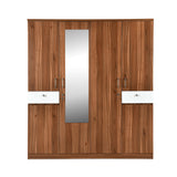 Magnus 4 Door Engineered Wood Wardrobe (Lyon Walnut)