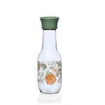 Botanical Print 1000 ml Glass Carafe- Green