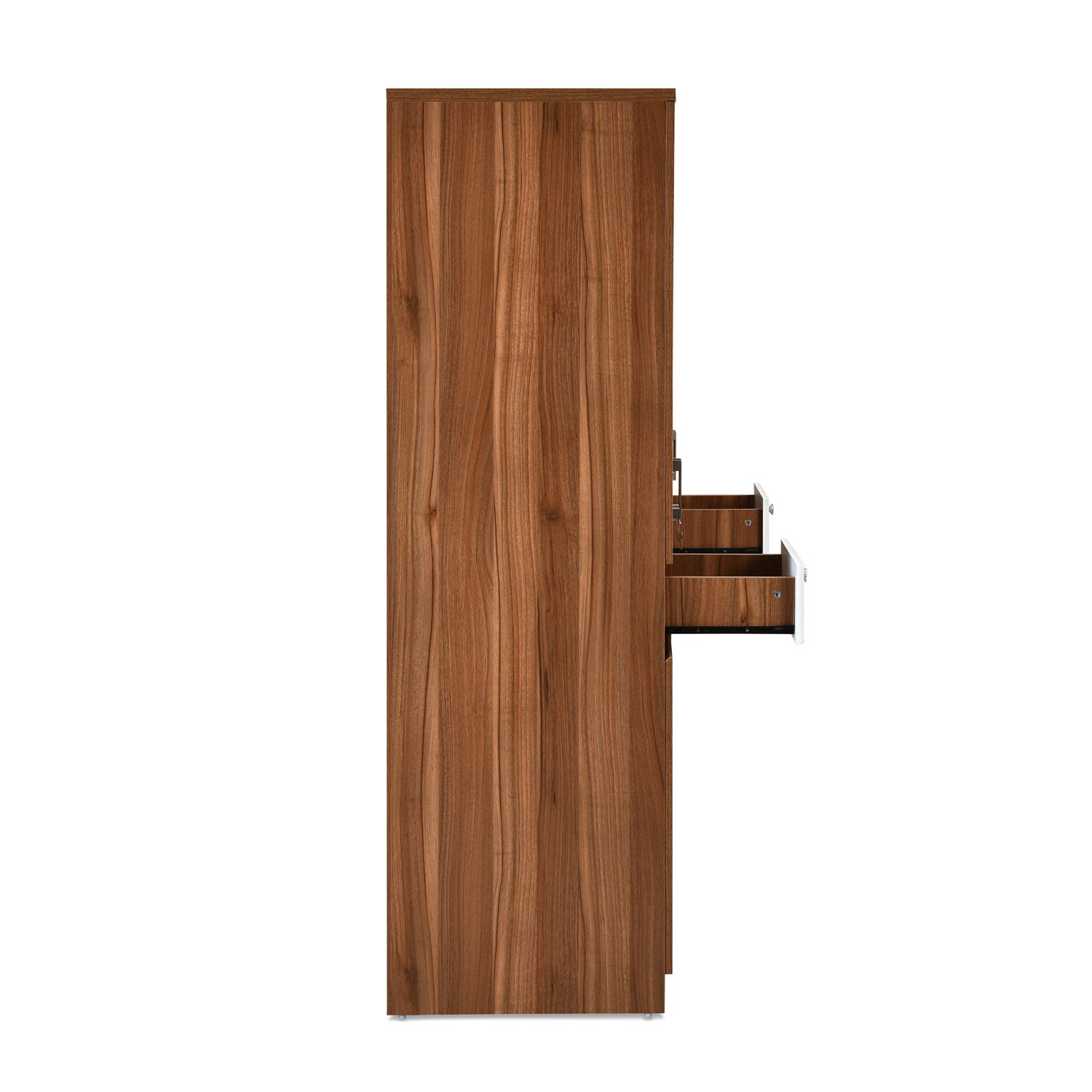 Magnus 4 Door Engineered Wood Wardrobe (Lyon Walnut)