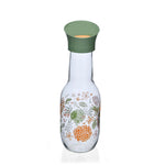 Botanical Print 1000 ml Glass Carafe- Green