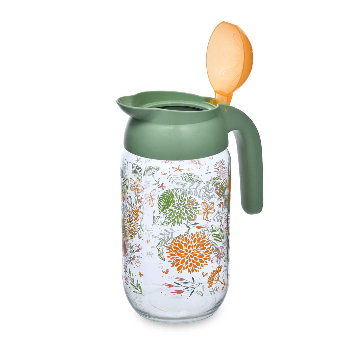 Botanical Print 1500 ml Water Jug- Green