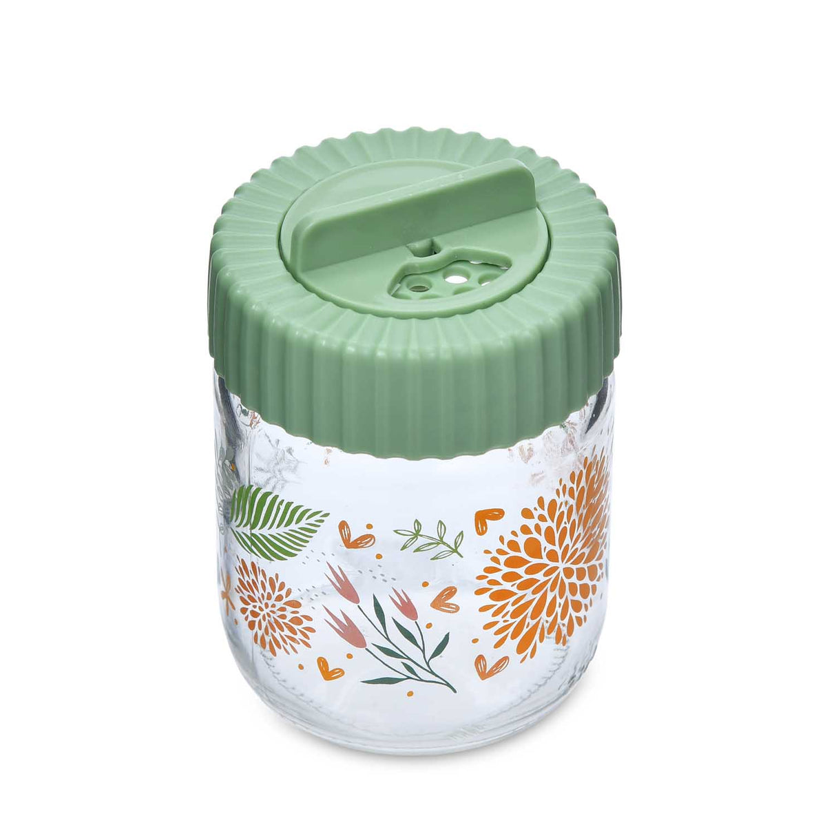 Botanical Print 200 ml Spice Jar- Green