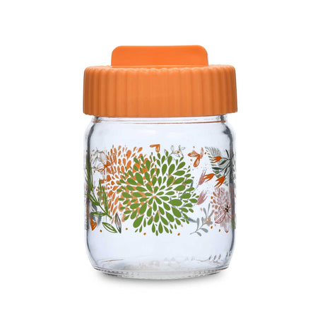 Botanical Print 200 ml Spice Jar- Orange