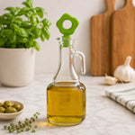 Oil & Vinegar Bottle with Handle- Green,  275 ml