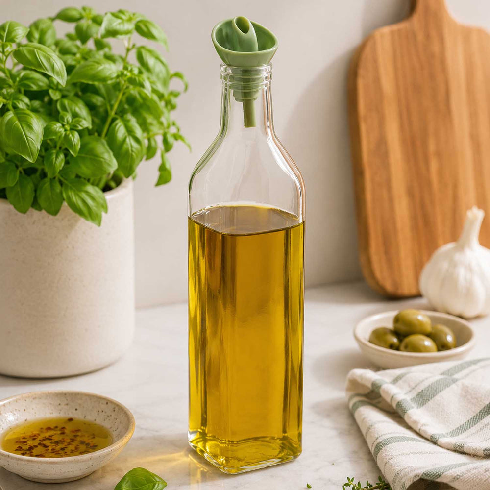 Oil & Vinegar Bottle- Green,  500 ml