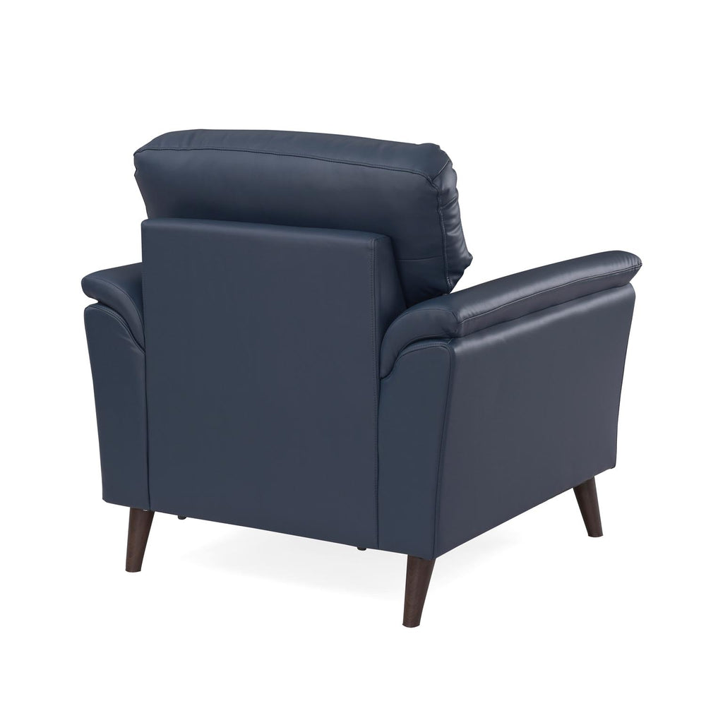 Aiden 1 Seater Leatherette Sofa- Navy Blue