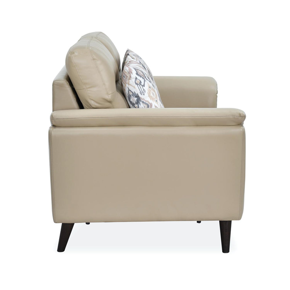 Aiden 2 Seater Leatherette Sofa- Beige
