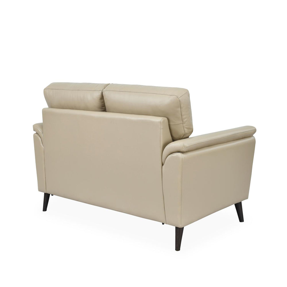 Aiden 2 Seater Leatherette Sofa- Beige