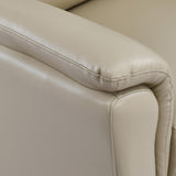 Aiden 1 Seater Leatherette Sofa- Beige