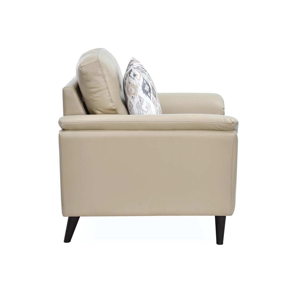 Aiden 1 Seater Leatherette Sofa- Beige