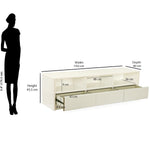 Nix Low Height TV Unit (Ivory White)