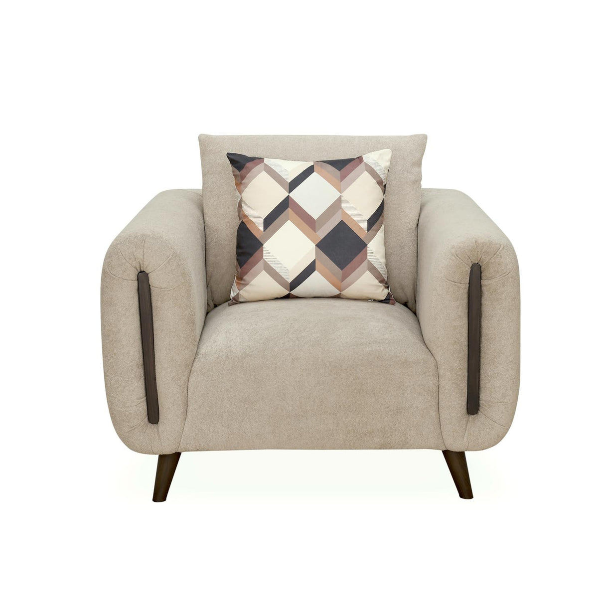 Harper 1 Seater Fabric Sofa- Beige