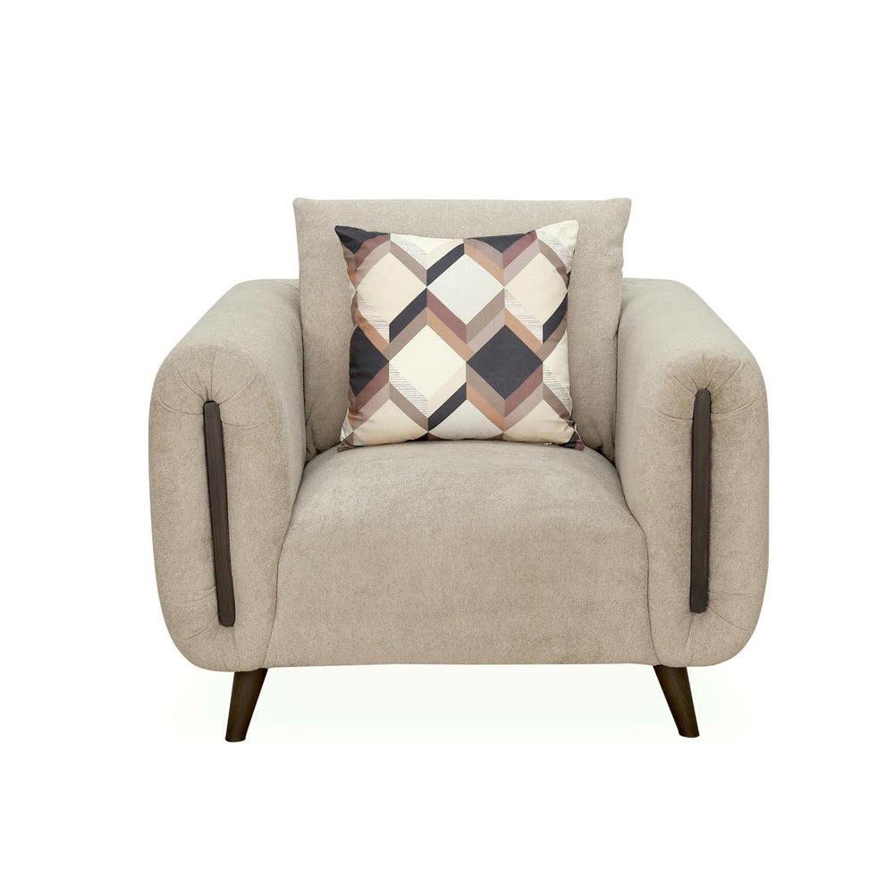 Harper 1 Seater Fabric Sofa- Beige