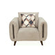 Harper 1 Seater Fabric Sofa- Beige