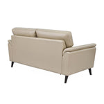 Aiden 3 Seater Leatherette Sofa- Beige