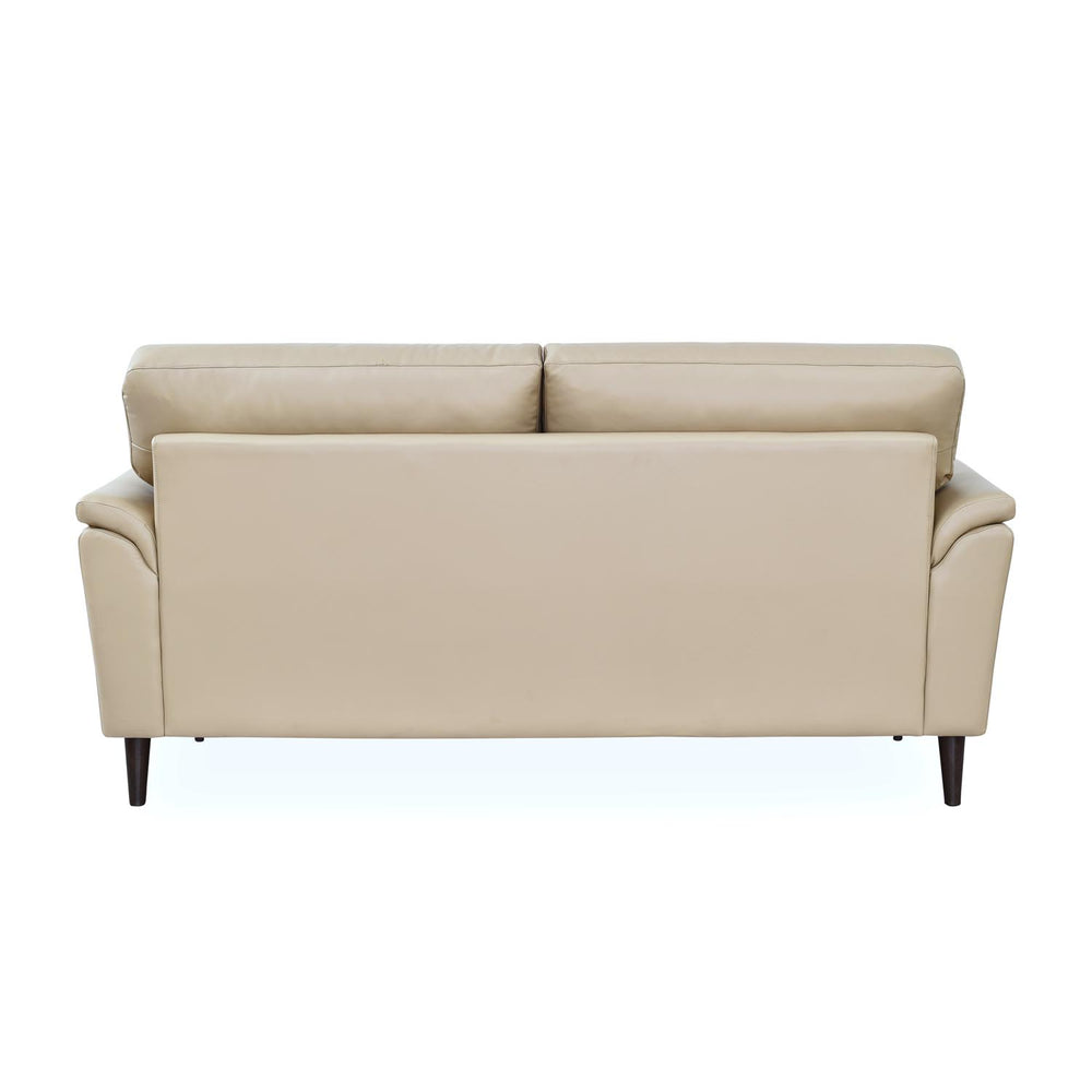 Aiden 3 Seater Leatherette Sofa- Beige