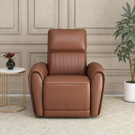 Earthyn 1 Seater Electric Recliner with 3R Mechanism- Chestnut Brown