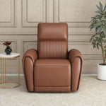 Earthyn 1 Seater Electric Recliner with 3R Mechanism- Chestnut Brown