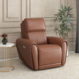 Earthyn 1 Seater Electric Recliner with 3R Mechanism- Chestnut Brown