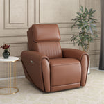 Earthyn 1 Seater Electric Recliner with 3R Mechanism- Chestnut Brown