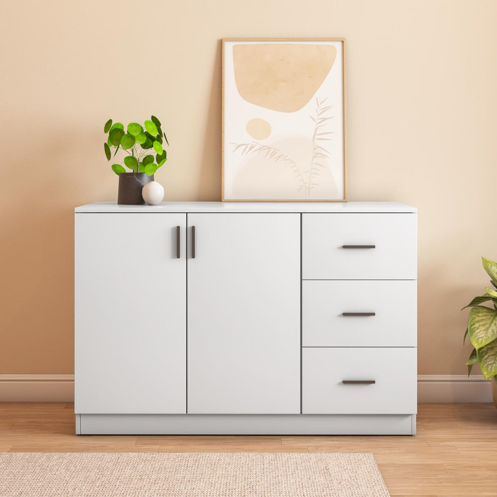 Edur Buffet Sideboard Cabinet (White)
