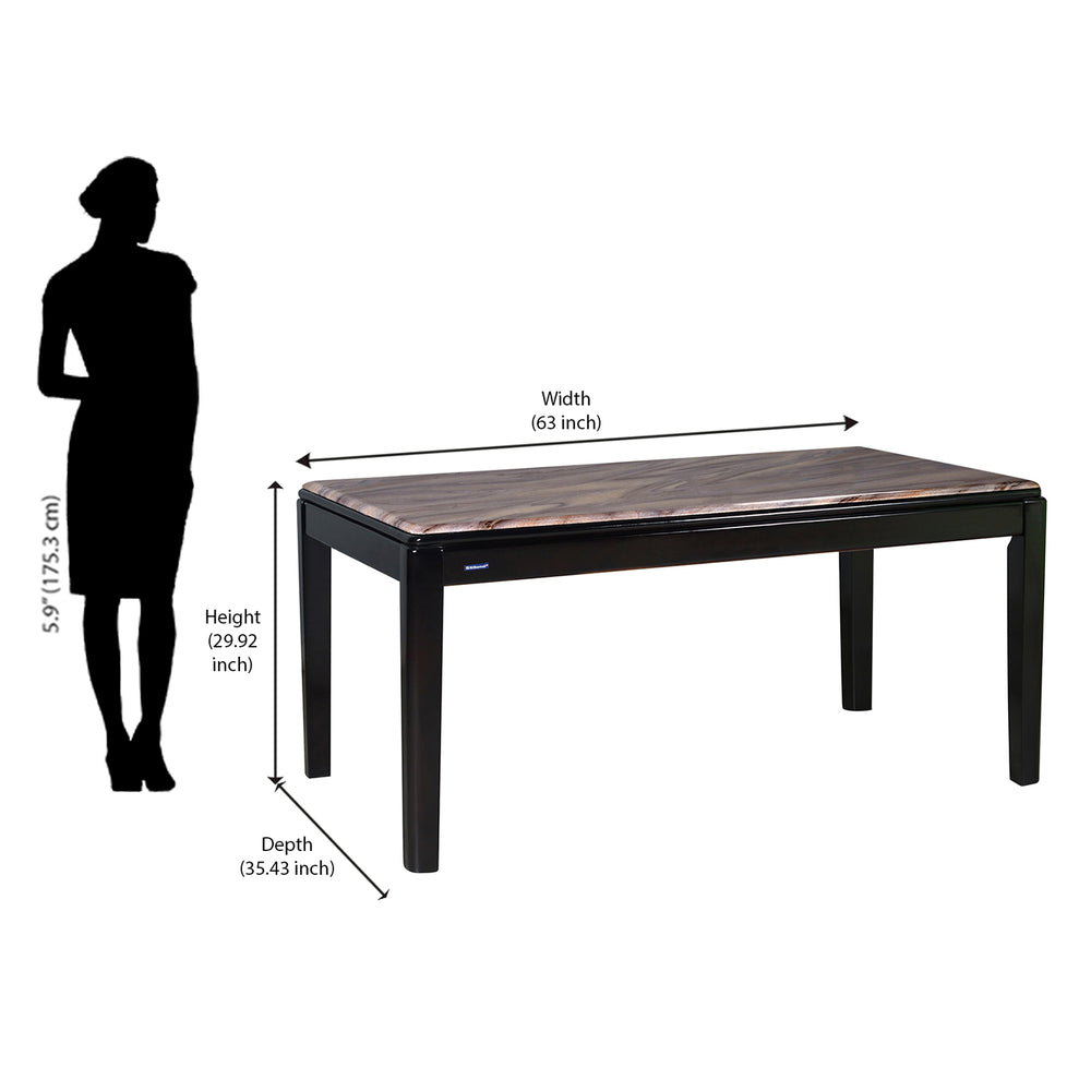 Enoc 6 Seater Dining Table (Walnut)