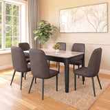 Enoc + Elena 6 Seater Dining Set (Walnut)