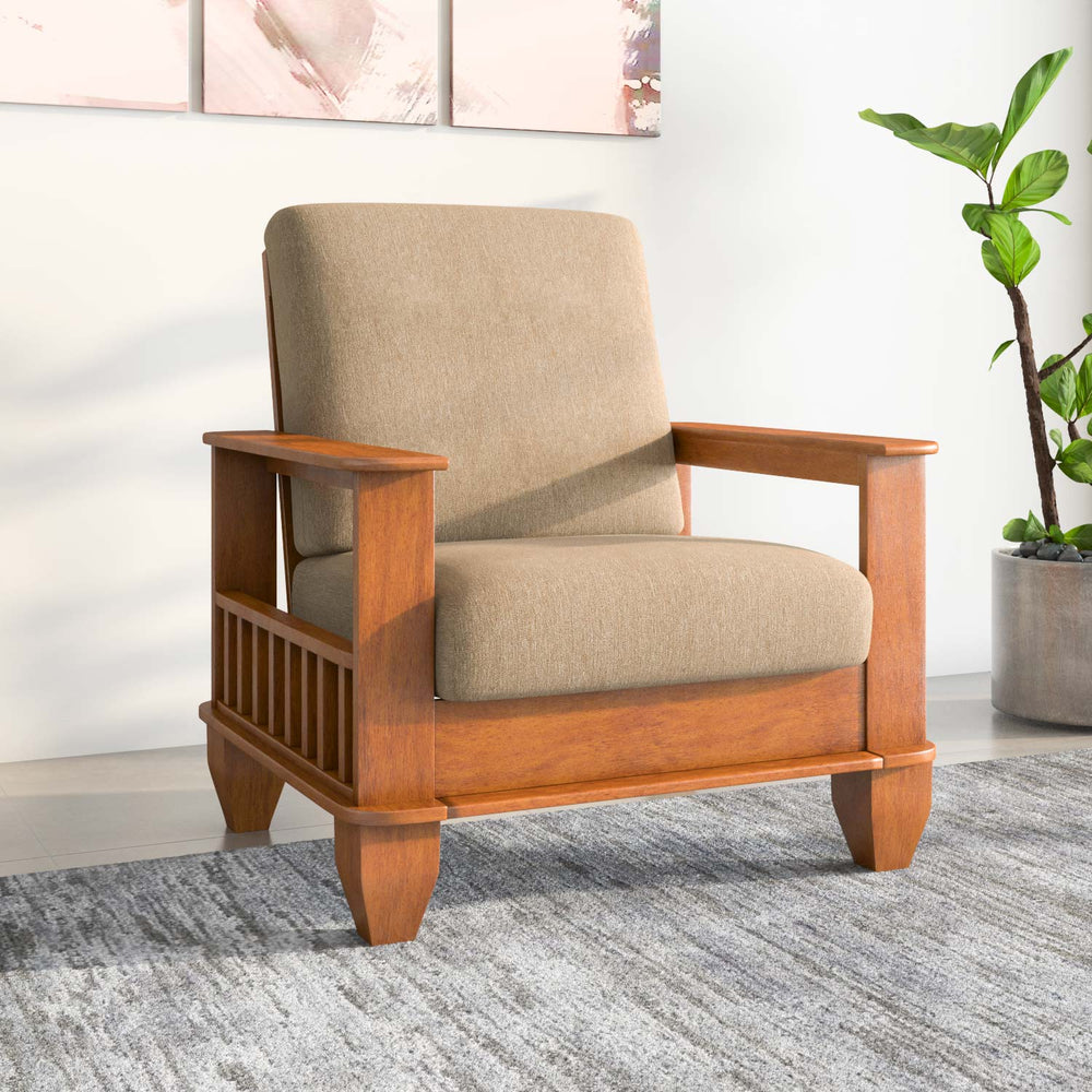 Elena Nios 1 Seater Fabric Sofa- New Wenge
