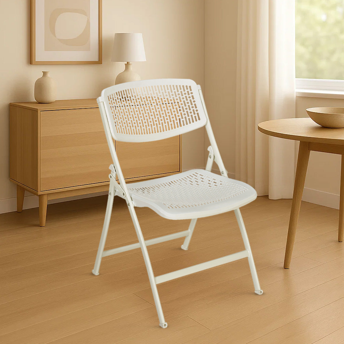 Aero Metal Folding Chair- White