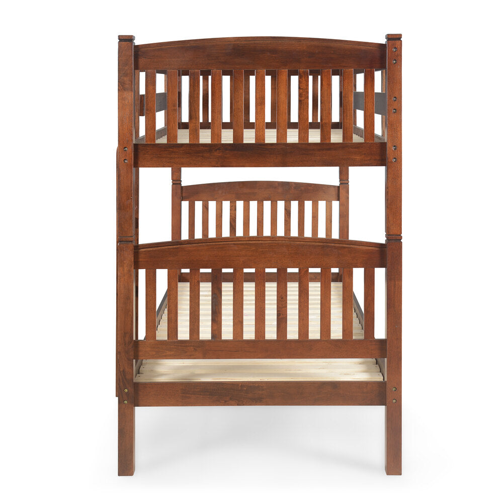 Dom Solid Wood Bunk Bed- Cappuccino