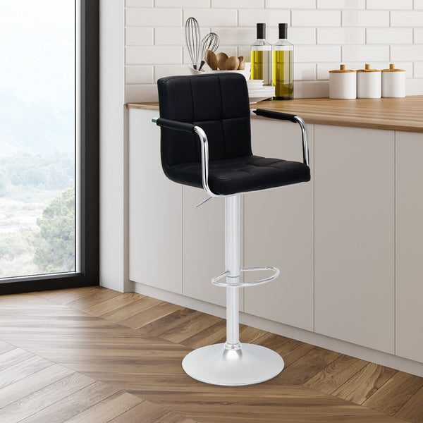 Escape Adjustable Height Swivel Bar Stool (Black) – Nilkamal Homes