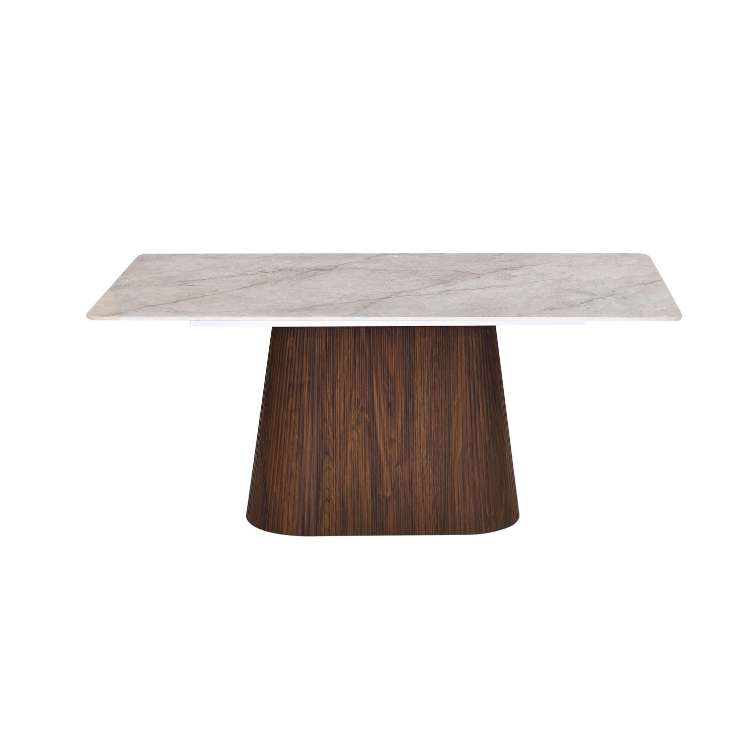 4 Seater Bevon Ceramic Dining Set with Flinda Base and Tierra Chairs- Cloud Beige