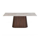 6 Seater Bevon Ceramic Dining Set with Flinda Base and Nivo Chairs- Cloud Beige