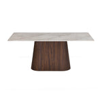 6 Seater Bevon Ceramic Dining Set with Flinda Base and Nivo Chairs- Cloud Beige