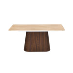 4 Seater Trava Marble Dining Set with Flinda Base and Tierra Chairs- Travertine