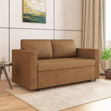 Flip 2 Seater Sofa Cum Bed- Brown