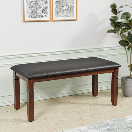 Nilkamal Floret 4 Seater Dining Bench (Walnut)