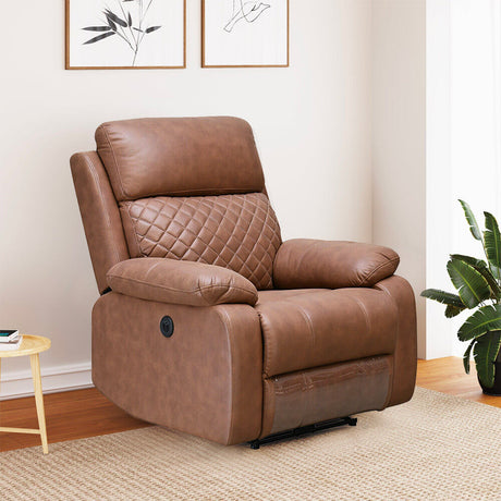 Nilkamal Nashville 1 Seater Elecrtic Sofa Recliner Brown